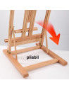 W07A_NATUR,Sevalet din lemn de fag pentru masa, pliabil, reglabil, inaltime 87-178 cm, panze de pana la 120 cm, profesional, cul