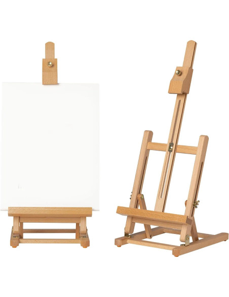 W06E_NATUR,Sevalet de masa reglabil din lemn de fag, pliabil, pentru panze de pana la 40 cm, greutate 0.7kg, culoare natur, W06E