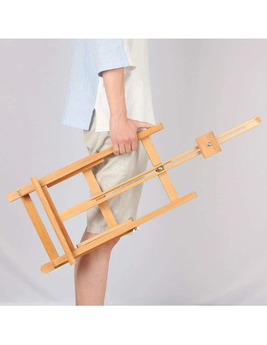 W06E_NATUR,Sevalet de masa reglabil din lemn de fag, pliabil, pentru panze de pana la 40 cm, greutate 0.7kg, culoare natur, W06E