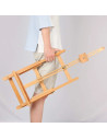W06E_NATUR,Sevalet de masa reglabil din lemn de fag, pliabil, pentru panze de pana la 40 cm, greutate 0.7kg, culoare natur, W06E