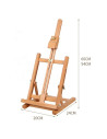 W06E_NATUR,Sevalet de masa reglabil din lemn de fag, pliabil, pentru panze de pana la 40 cm, greutate 0.7kg, culoare natur, W06E