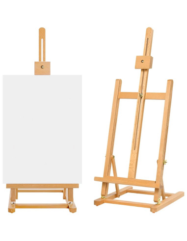 W06B_NATUR,Sevalet de masa/birou din lemn de Fag, pliabil, inaltime ajustabila intre 82-112 cm, pt panze de pana la 60 cm, greut