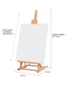 W06B_NATUR,Sevalet de masa/birou din lemn de Fag, pliabil, inaltime ajustabila intre 82-112 cm, pt panze de pana la 60 cm, greut