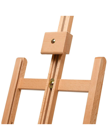 W06B_NATUR,Sevalet de masa/birou din lemn de Fag, pliabil, inaltime ajustabila intre 82-112 cm, pt panze de pana la 60 cm, greut