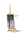 W06B_NATUR,Sevalet de masa/birou din lemn de Fag, pliabil, inaltime ajustabila intre 82-112 cm, pt panze de pana la 60 cm, greut