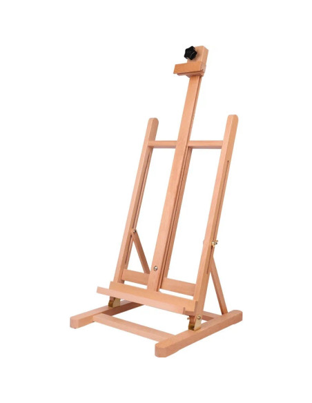W06A_NATUR,Sevalet de masa/birou din lemn de Fag, finisaje premium, inaltime ajustabila intre 82-117 cm, suporta panze de pana l