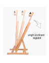 W06A_NATUR,Sevalet de masa/birou din lemn de Fag, finisaje premium, inaltime ajustabila intre 82-117 cm, suporta panze de pana l