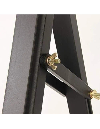 W04A_NEGRU,Șevalet pictură, din lemn de fag, inaltime 175 cm - 240 cm, pentru panze inalte de pana la 130 cm, culoare neagra, W0