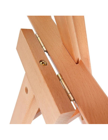 W04A_NATUR,Șevalet pictură, din lemn de fag, inaltime 175 cm - 240 cm, pentru panze inalte de pana la 130 cm, culoare natur, W04