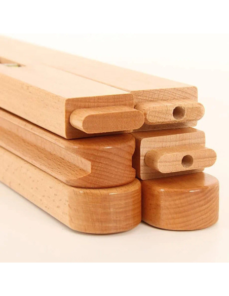 W04A_NATUR,Șevalet pictură, din lemn de fag, inaltime 175 cm - 240 cm, pentru panze inalte de pana la 130 cm, culoare natur, W04