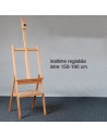 HJ1B_M3,Sevalet profesional din lemn de fag, inaltime ajustabila 150-190 cm, varianta cu tava, culoare natur, HJ-1B