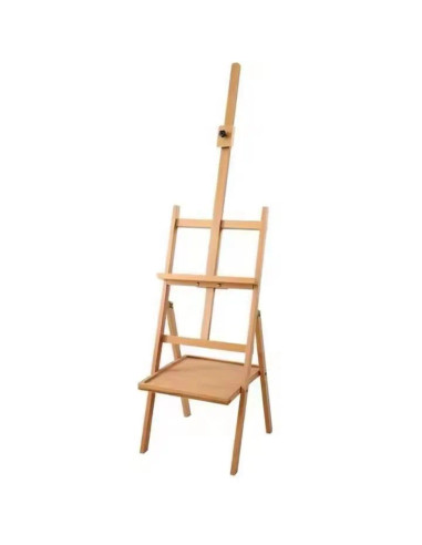 HJ1B_M3,Sevalet profesional din lemn de fag, inaltime ajustabila 150-190 cm, varianta cu tava, culoare natur, HJ-1B