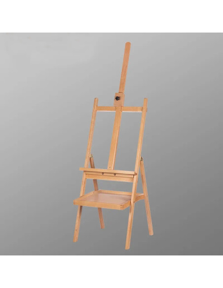 HJ1B_M3,Sevalet profesional din lemn de fag, inaltime ajustabila 150-190 cm, varianta cu tava, culoare natur, HJ-1B