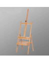 HJ1B_M3,Sevalet profesional din lemn de fag, inaltime ajustabila 150-190 cm, varianta cu tava, culoare natur, HJ-1B