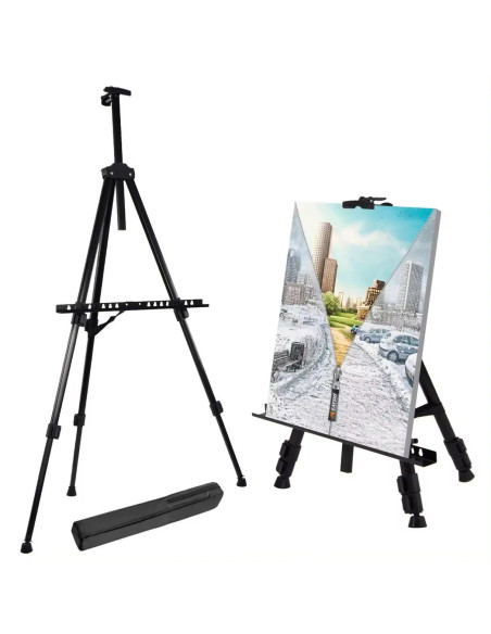CRDSEV10,Sevalet pictura, trepied metalic cu picioare anti-derapante, inaltime reglabila 54 - 160 cm, husa transport inclusa, CR