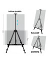 CRDSEV10,Sevalet pictura, trepied metalic cu picioare anti-derapante, inaltime reglabila 54 - 160 cm, husa transport inclusa, CR