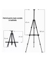 CRDSEV10,Sevalet pictura, trepied metalic cu picioare anti-derapante, inaltime reglabila 54 - 160 cm, husa transport inclusa, CR