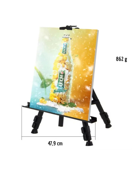 CRDSEV10,Sevalet pictura, trepied metalic cu picioare anti-derapante, inaltime reglabila 54 - 160 cm, husa transport inclusa, CR