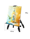 CRDSEV10,Sevalet pictura, trepied metalic cu picioare anti-derapante, inaltime reglabila 54 - 160 cm, husa transport inclusa, CR