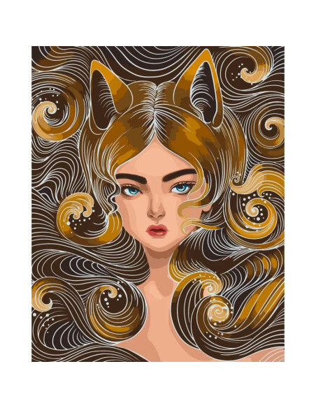 10101-AC,Pictura pe numere cu sasiu, 40x50 cm, 10101-AC