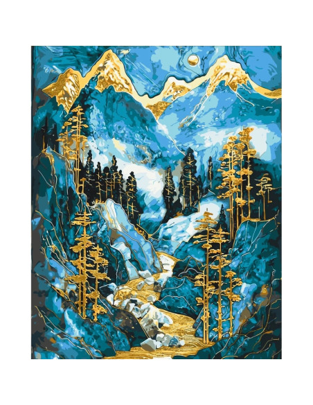 LW3407,Pictura pe numere cu sasiu, 40x50 cm, LW3407
