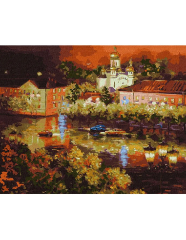 KHO3630,Pictura pe numere cu sasiu, 40x50 cm, KHO3630