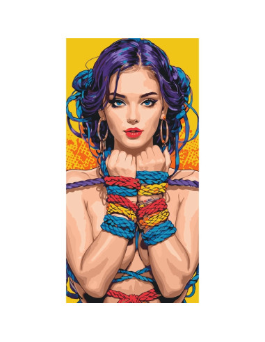 10138-AC,Pictura pe numere cu sasiu, 40x80 cm, 10138-AC