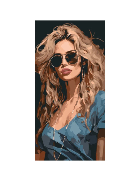 10021-AC,Pictura pe numere cu sasiu, 40x80 cm, 10021-AC