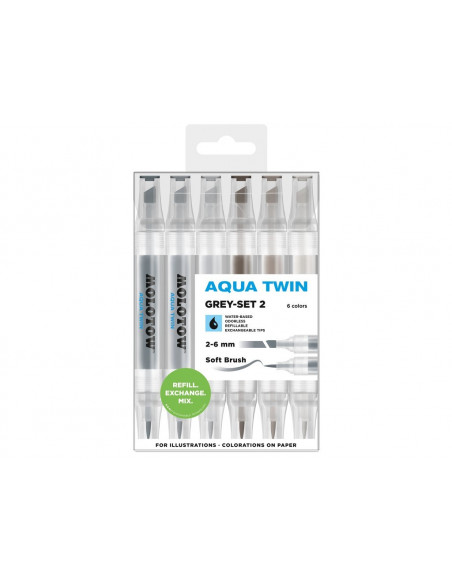 AQUA TWIN Grey-Set 2,MLW506