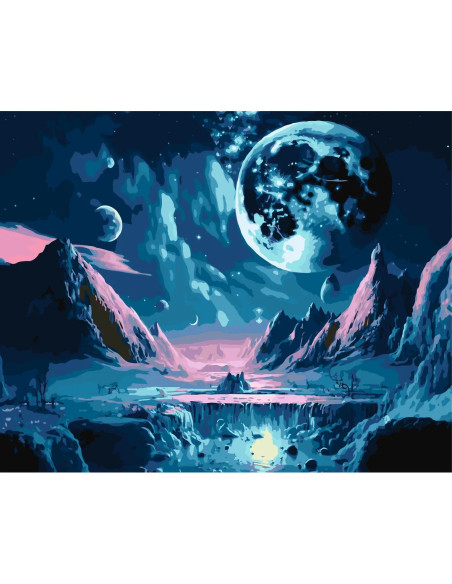 LW31030,Pictura pe numere cu sasiu, 40x50 cm, LW31030