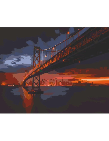 11003-AC,Pictura pe numere cu sasiu, 40x50 cm, 11003-AC