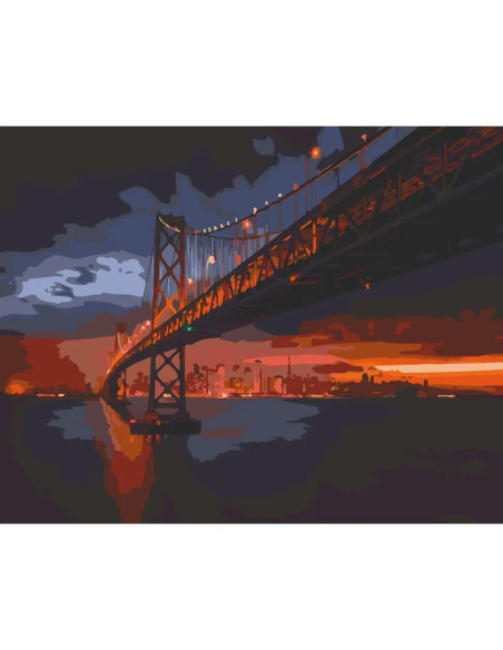 11003-AC,Pictura pe numere cu sasiu, 40x50 cm, 11003-AC