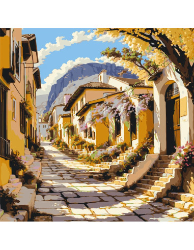 LW31630,Pictura pe numere cu sasiu, 40x40 cm, LW31630