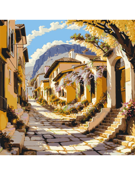LW31630,Pictura pe numere cu sasiu, 40x40 cm, LW31630