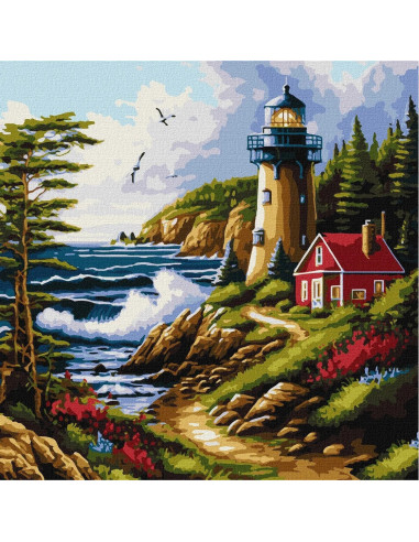 KHO2783,Pictura pe numere cu sasiu, 40x40 cm, KHO2783