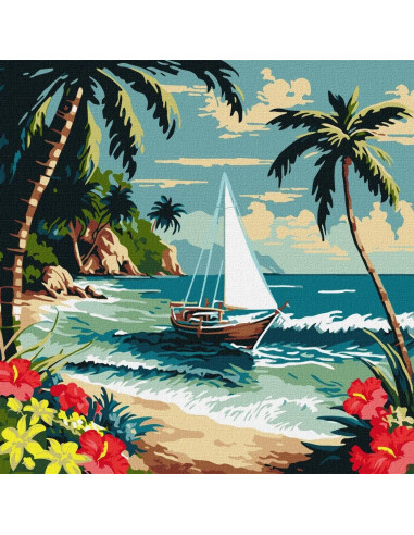 KHO2781,Pictura pe numere cu sasiu, 40x40 cm, KHO2781