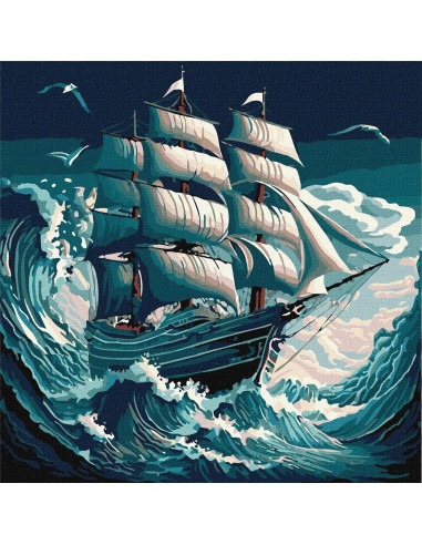 KHO2775,Pictura pe numere cu sasiu, 40x40 cm, KHO2775