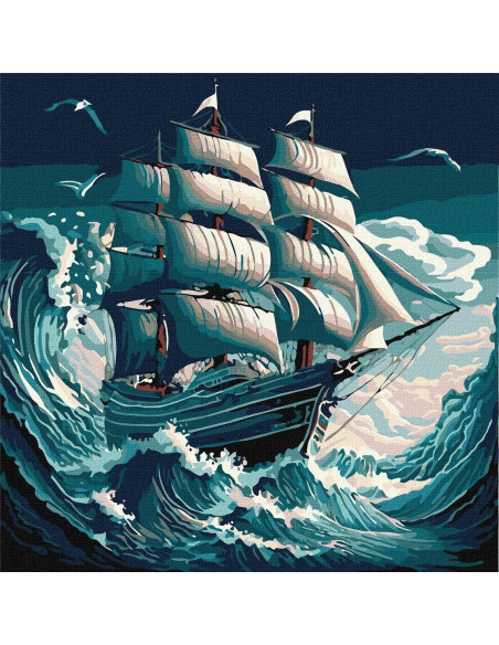 KHO2775,Pictura pe numere cu sasiu, 40x40 cm, KHO2775