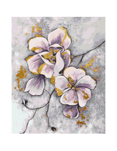 LW30090,Pictura pe numere cu sasiu si set de culori acrilice metalizate, 40x50 cm, LW30090