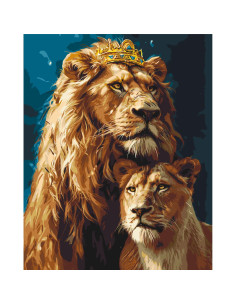 LW0320,Pictura pe numere cu sasiu si set de culori acrilice metalizate, 40x50 cm, LW0320