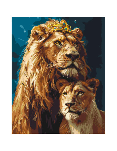 LW0320,Pictura pe numere cu sasiu si set de culori acrilice metalizate, 40x50 cm, LW0320