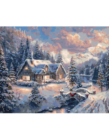 LW3253,Pictura pe numere cu sasiu, 40x50 cm, LW3253