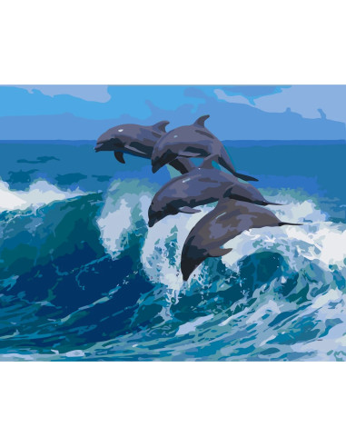 LW3080,Pictura pe numere cu sasiu, 40x50 cm, LW3080