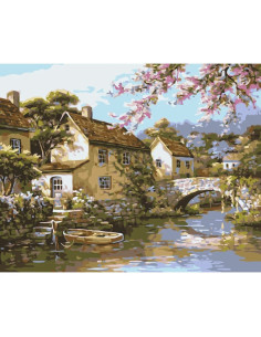 LW3072,Pictura pe numere cu sasiu, 40x50 cm, LW3072