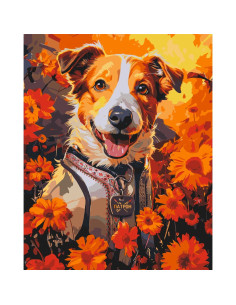 LW32021,Pictura pe numere cu sasiu si set de culori acrilice metalizate, 40x50 cm, LW32021