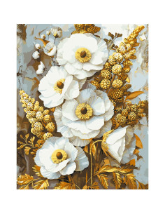 LW3336,Pictura pe numere cu sasiu si set de culori acrilice metalizate, 40x50 cm, LW3336
