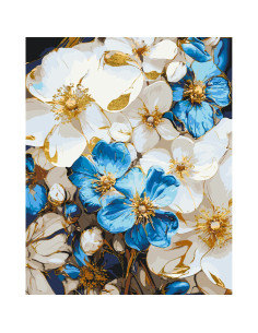 LW3293,Pictura pe numere cu sasiu si set de culori acrilice metalizate, 40x50 cm, LW3293