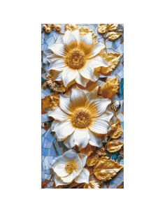 LW5103,Pictura pe numere cu sasiu si set de culori acrilice metalizate, 40x80 cm, LW5103