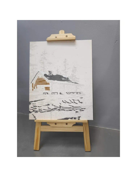 CRDSEV13,Sevalet pictura, material lemn de pin, inaltime reglabila maxim 70 cm inaltime