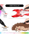 MKR_168,Set markere permanente, cu alcool, 168 culori, doua capete 1-6mm, 15 cm, geanta depozitare inclusa, Criando, MKR_168